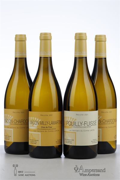 MIX HERITIERS DU COMTE LAFON: MACON MILLY LAMARTINE (1), MACON CHARDONNAY (2), POUILLY-FUISSE (1) 2021 - Heritiers du Comte Lafon - 4 Bottles