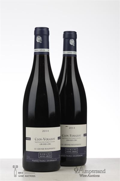 CLOS VOUGEOT LE GRAND MAUPERTUI 2014 - Anne Gros - 2 Bottles