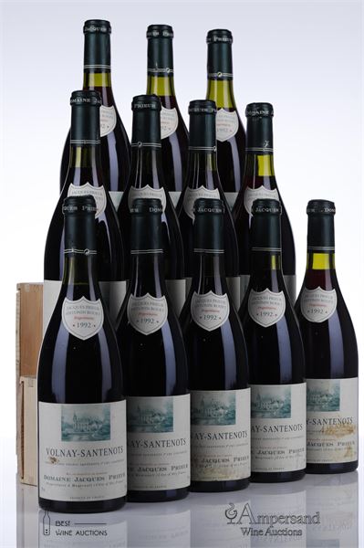 VOLNAY SANTENOTS 1992 - Jacques Prieur - 12 Bottles