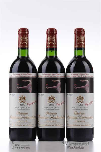 MOUTON ROTHSCHILD 1990 - Mc - 3 Bottles