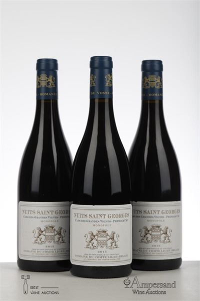 NUITS ST GEORGES CLOS DES GRANDES VIGNES 2015 - Comte Liger Belair - 3 Bottles