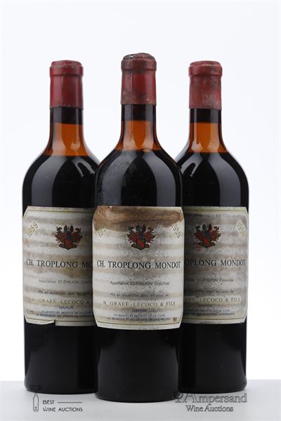 TROPLONG MONDOT 1959 - Grafe Lecocq - 3 Bottles