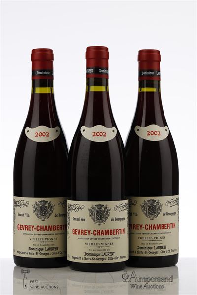 GEVREY CHAMBERTIN VIEILLES VIGNES 2002 - Dominique Laurent - 3 Bottles