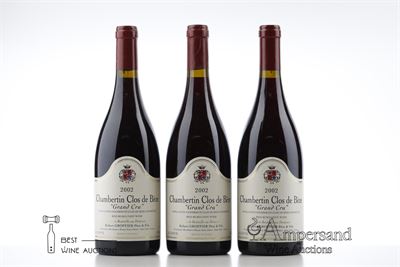 CHAMBERTIN CLOS DE BEZE 2002 - Robert Groffier - 3 Bottles