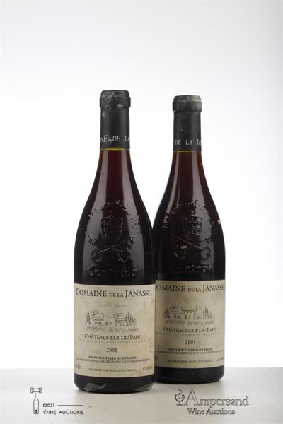 CHATEAUNEUF DU PAPE DOMAINE DE LA JANASSE CUVEE VIEILLES VIGNES 2001 - Aime Sabon - 2 Bottles