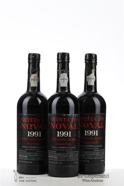 QUINTA DO NOVAL NACIONAL VINTAGE PORT 1991 - Quinta do Noval - 3 Bottles
