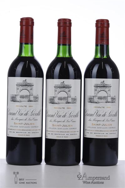 LEOVILLE LAS CASES 1986 - Mc - 3 Bottles