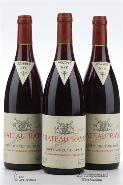CHATEAUNEUF DU PAPE RAYAS 2001 - Reynaud - 3 Bottles