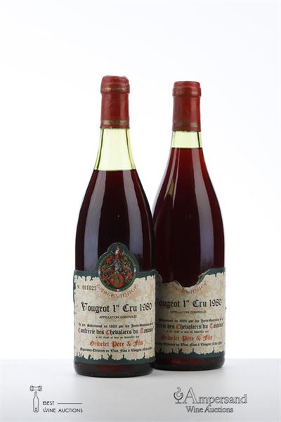 VOUGEOT 1ER CRU 1980 - Grivelet - 2 Bottles