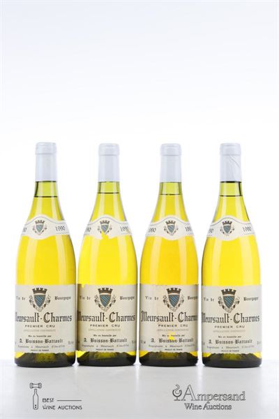 MEURSAULT CHARMES 1990 - A. Buisson Battault - 4 Bottles