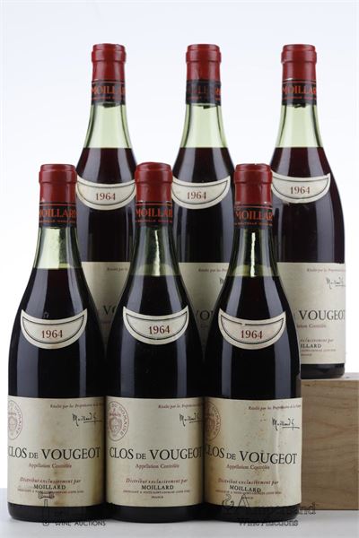 CLOS VOUGEOT 1964 - Moillard - 6 Bottles