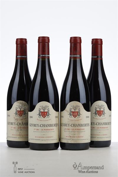 GEVREY CHAMBERTIN LE POISSENOT 2005 - Geantet Pansiot - 4 Bottles