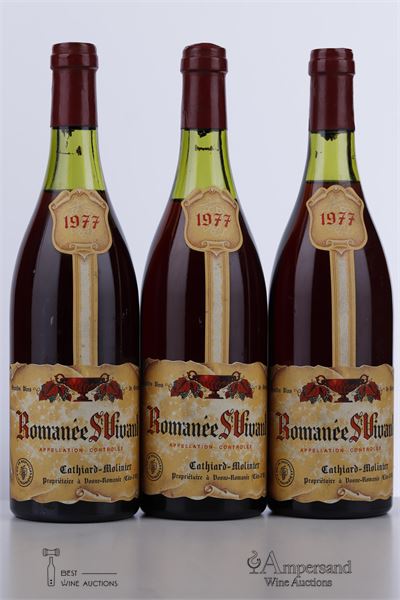 ROMANEE ST VIVANT 1977 - Cathiard Molinier - 3 Bottles