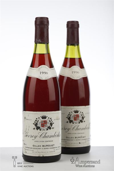 GEVREY CHAMBERTIN 1990 - Gilles Burguet - 2 Bottles