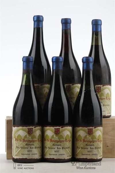 SAVIGNY LES BEAUNE LES PEUILLETS 1957 - Mb - 6 Bottles