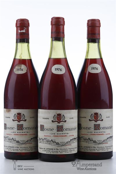 VOSNE ROMANEE LES SUCHOTS 1976 - Leymarie - 3 Bottles