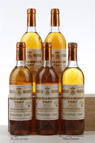 YGAY RESERVA BLANCO 1989 - Marques de Murrieta - 5 Bottles