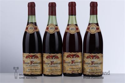 VOSNE ROMANEE LES MALCONSORTS 1971 - Cathiard Molinier - 4 Bottles