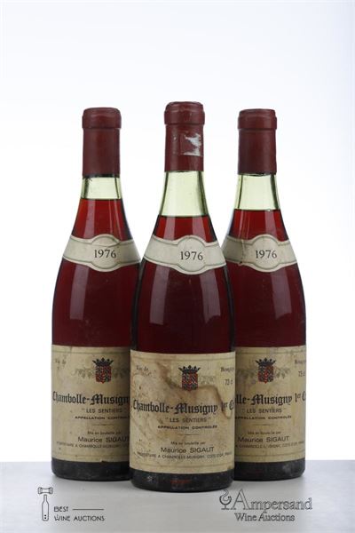 CHAMBOLLE MUSIGNY LES SENTIERS 1976 - Maurice Sigaut - 3 Bottles