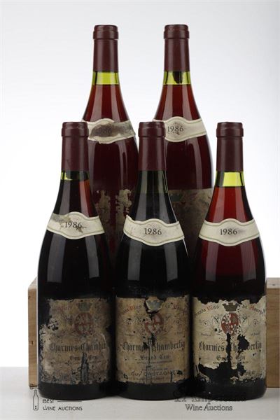 CHARMES CHAMBERTIN 1986 - Guy Castagnier - 5 Bottles