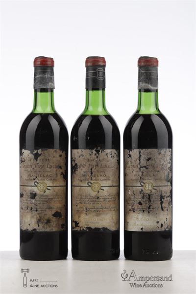 GRAND PUY LACOSTE 1970 - Barriere - 3 Bottles