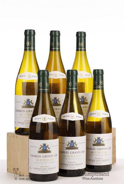 CHABLIS MOUTONNE 2000 - Albert Bichot - Domaine Long Depaquit - 6 Bottles
