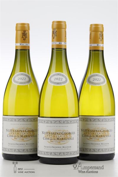 NUITS ST GEORGES BLANC CLOS DE LA MARECHALE 2022 - Jacques Frederic Mugnier - 3 Bottles