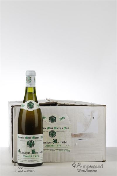 CHASSAGNE MONTRACHET BLANC VIRONDOT 1990 - Marc Morey - 12 Bottles - Oc 12