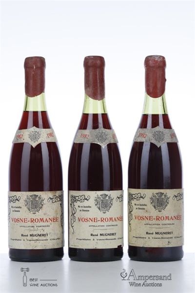 VOSNE ROMANEE 1982 - Rene Mugneret - 3 Bottles