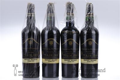 MADEIRA HENRIQUES CENTURY MALMSEY SOLERA 1900 - Henriques & Henriques - Mise en bouteille par L'Importateur - 4 Bottles