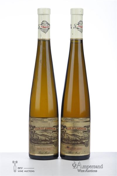MUSCAT VENDANGES TARDIVES CLOS ST LANDELIN 2005 - Rene Mure - 2 * 0.50 Litre Bottles