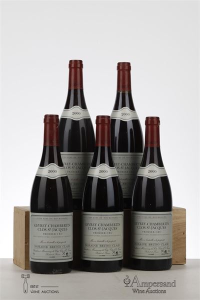 GEVREY CHAMBERTIN CLOS ST JACQUES 2000 - Bruno Clair - 5 Bottles