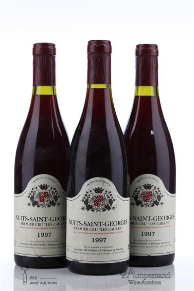 NUITS ST GEORGES LES CAILLES 1997 - Philippe et Vincent Lecheneaut - 3 Bottles
