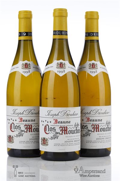 BEAUNE CLOS DES MOUCHES BLANC 1998 - Joseph Drouhin - 3 Bottles
