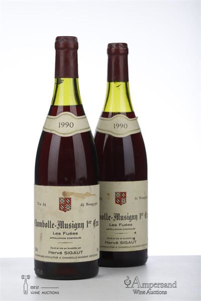 CHAMBOLLE MUSIGNY LES FUEES 1990 - Herve Sigaut - 2 Bottles
