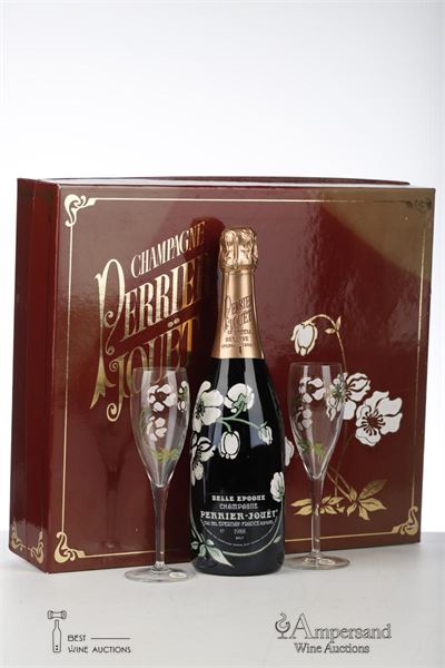PERRIER JOUET BELLE EPOQUE 1988 - Perrier Jouet - 1 Bottle - Gift Box with Glasses