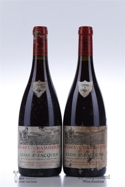 GEVREY CHAMBERTIN CLOS ST JACQUES 1998 - Armand Rousseau - 2 Bottles