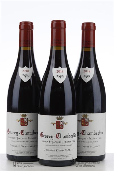 GEVREY CHAMBERTIN LAVAUX ST JACQUES 2018 - Denis Mortet - 3 Bottles