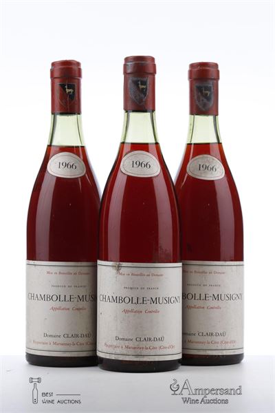 CHAMBOLLE MUSIGNY 1966 - Clair Dau - 3 Bottles
