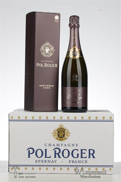 POL ROGER VINTAGE BRUT ROSE 2008 - Pol Roger - 6 Bottles - Oc 1