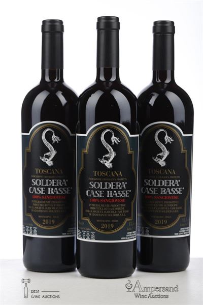 100% SANGIOVESE CASE BASSE 2019 - Soldera - 3 Bottles