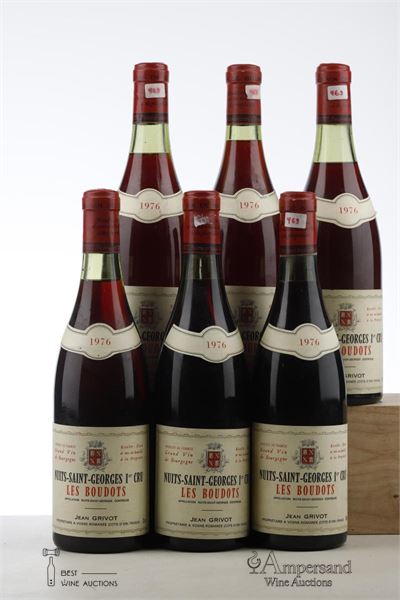NUITS ST GEORGES LES BOUDOTS 1976 - Jean Grivot - 6 Bottles