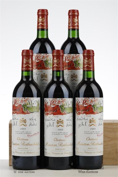 MOUTON ROTHSCHILD 1989 - Mc - 5 Bottles