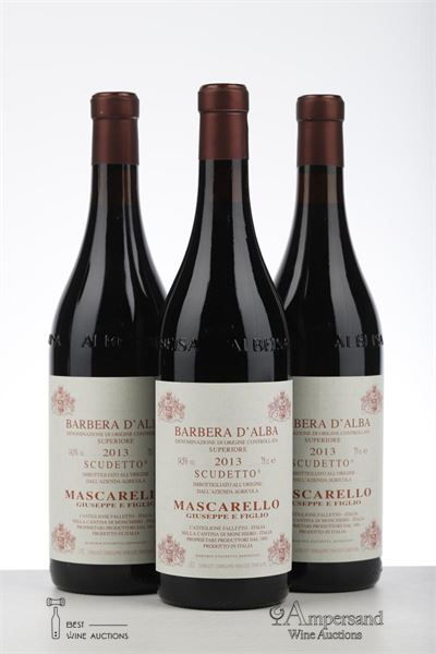 BARBERA D'ALBA SUPERIORE SCUDETTO 2013 -  Giuseppe Mascarello - 3 Bottles