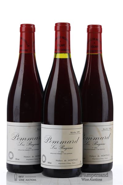 POMMARD LES RUGIENS 1996 - Hubert de Montille - 3 Bottles