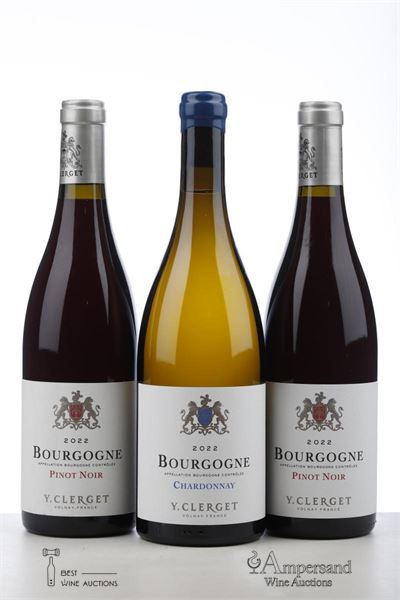 PINOT NOIR 2* 2022 +  CHARDONNAY 1*2022 - Yvon Clerget - 3 Bottles
