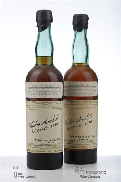 MARSALA SUPERIORE VECCHIO AMABILE RISERVA 1910 - Leone Bianchi et Figlio - 2 Bottles