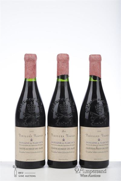 CHATEAUNEUF DU PAPE MARCOUX VIEILLES VIGNES 2000 - Domaine De Marcoux - 3 Bottles