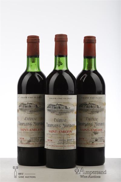 TROPLONG MONDOT 1974 - Mc - 3 Bottles