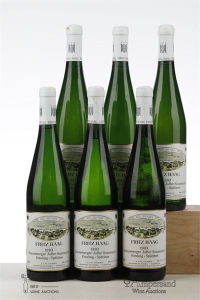 BRAUNEBERGER JUFFER SONNENUHR RIESLING SPATLESE 1993 - Fritz Haag - 6 Bottles